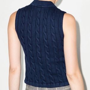 Ralph Laure. Polo pony sleeveless top. Navy blue size xs